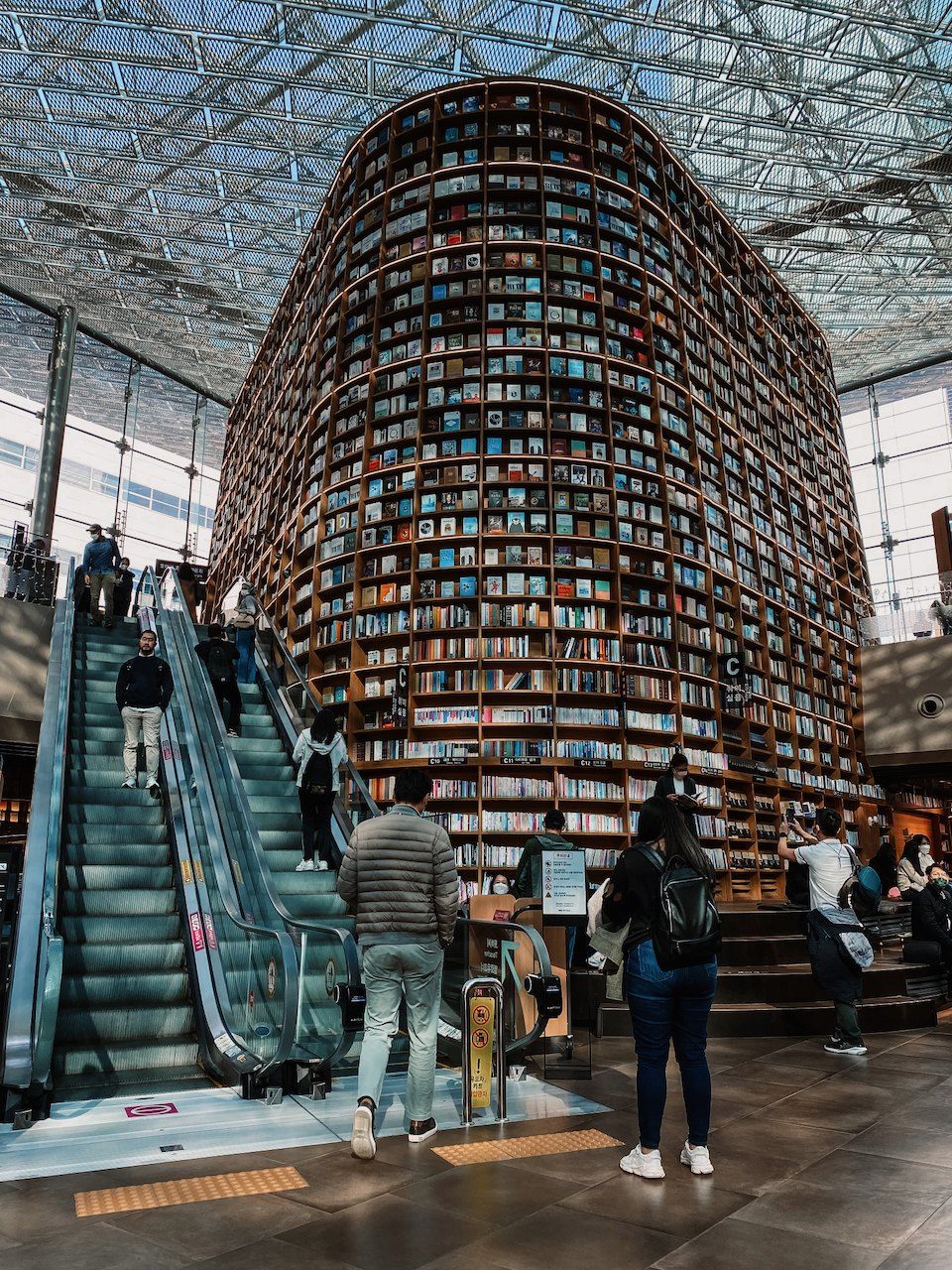 The book tower of Starfield Library in Seoul
